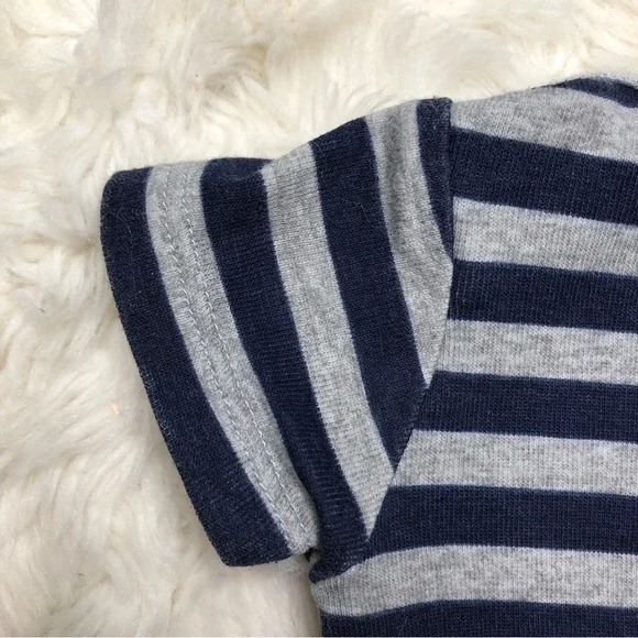 Gerber Onesie DiaperShort Blue /  Grey Stripes Size Newborn - Picture 13 of 16